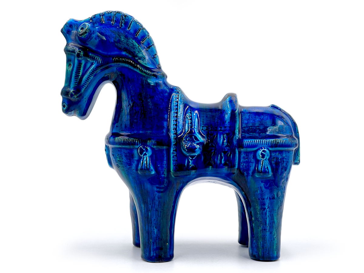 Bitossi (Italy) 'Rimini Blu' 10" Horse