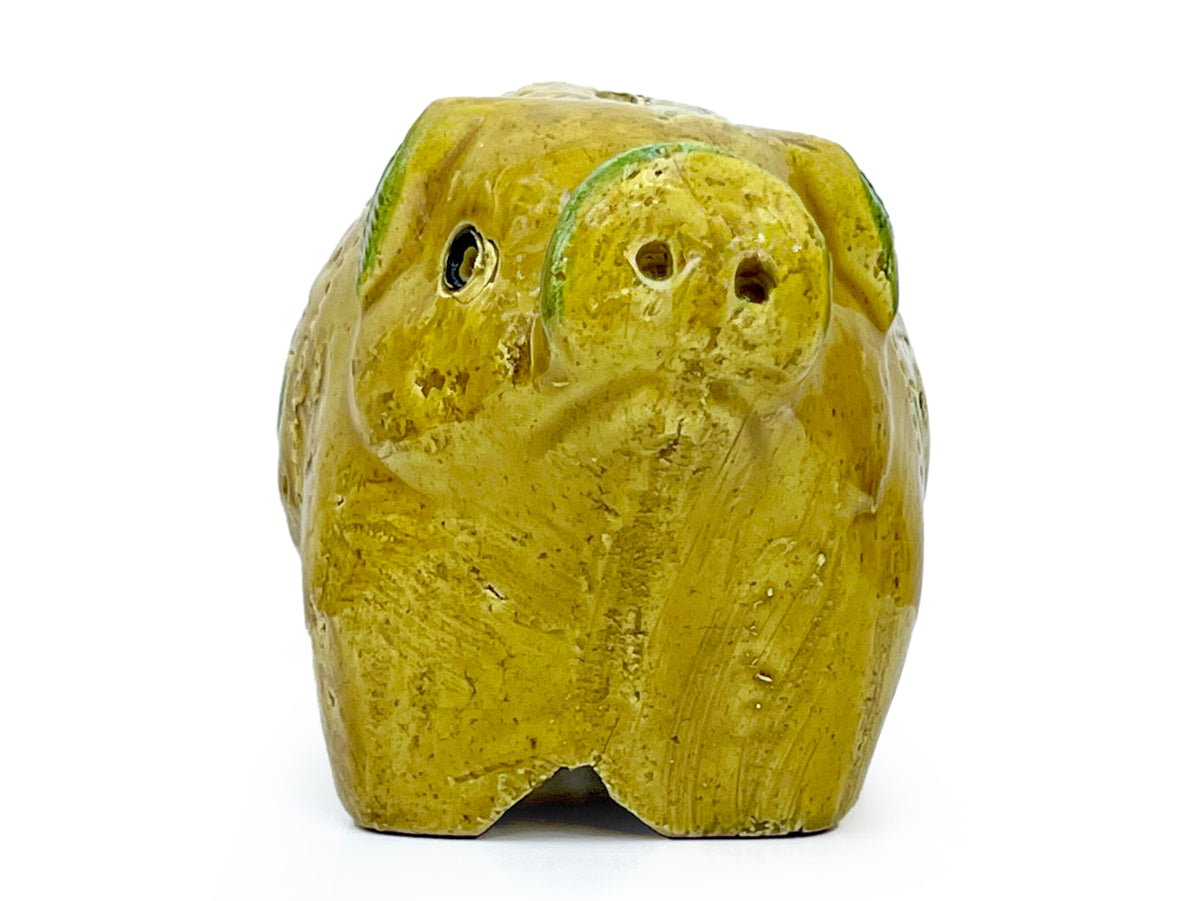 Bitossi (Italy) Pig Figurine / Money Box, in Mustard Yellow *RARE FIND*