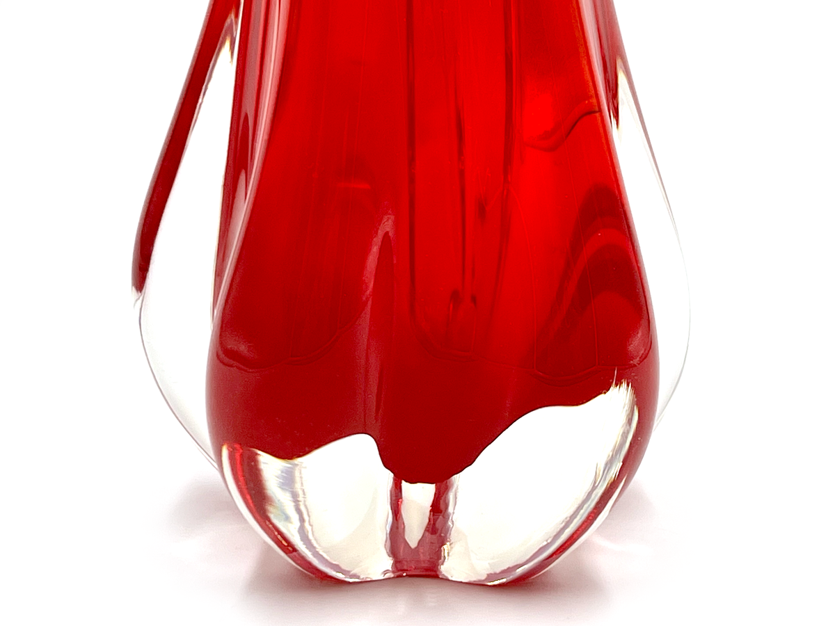 Vase en verre d'art Sanyu Glass (Japon), 33 cm, rouge 