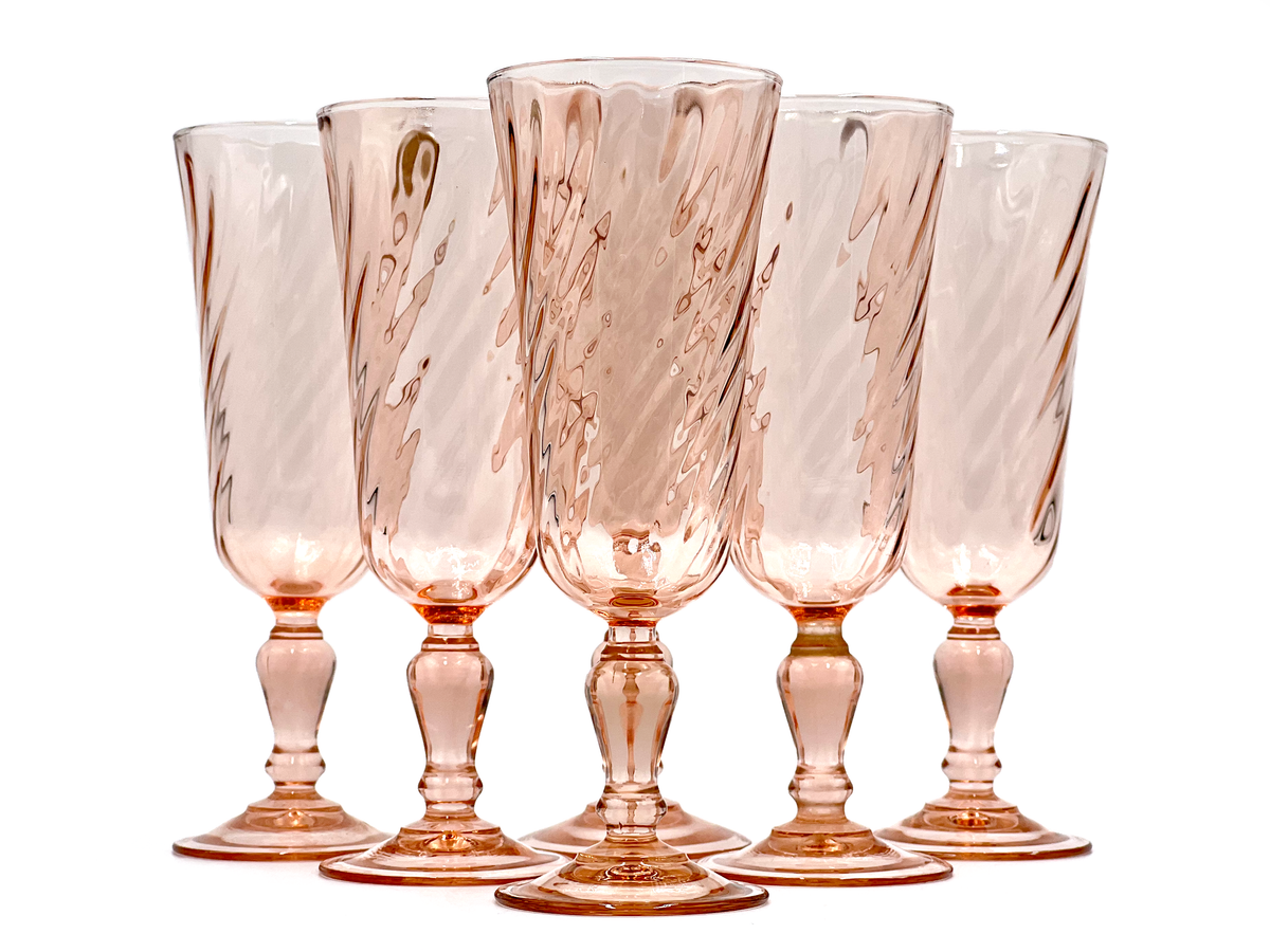 Copas de champán Luminarc (Francia) 'Rosaline' [Juego de 6]