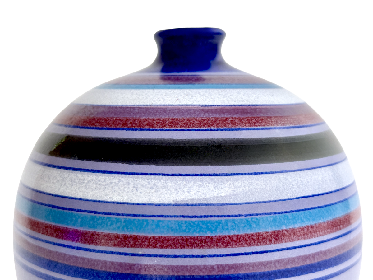 Bitossi (Italy) 'Fasce Colorate' in Lilac Purple, 6" Ball Vase