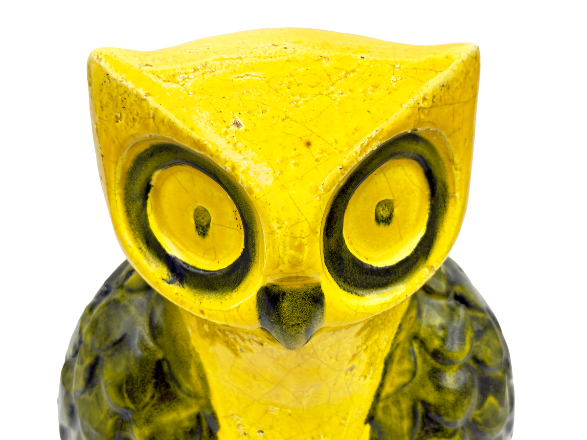 Bitossi (Italy) 10" Owl, in Yellow *RARE FIND*