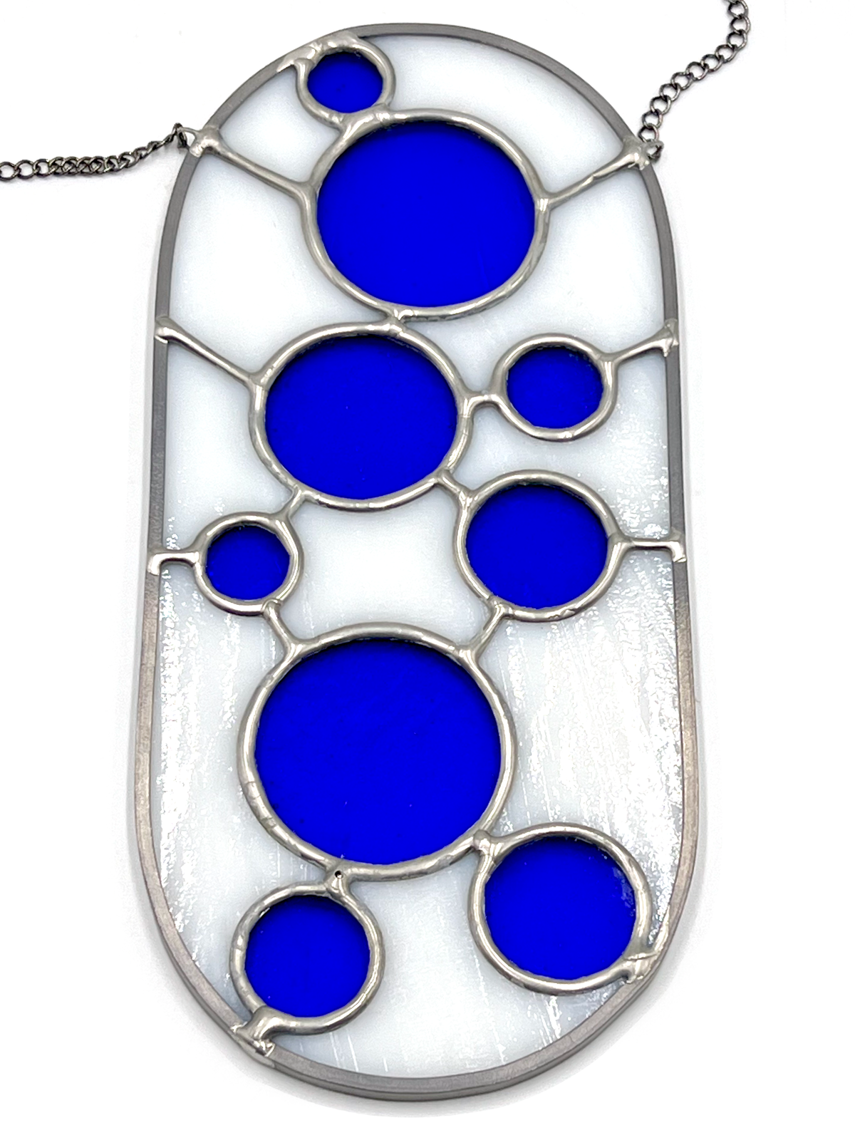 Abri de jardin en verre (États-Unis) « Polka » bleu, attrape-soleil 23 cm