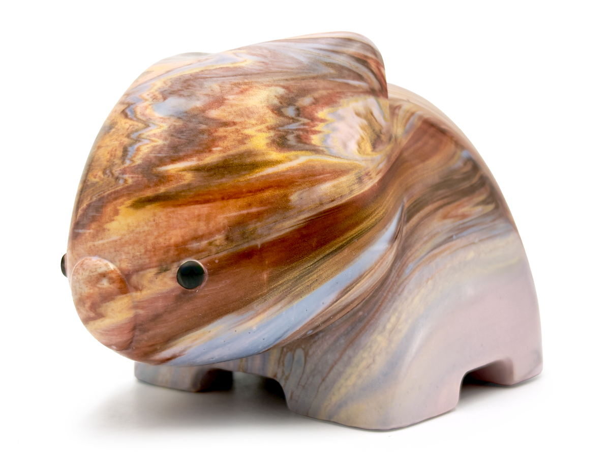 Pete Cromer (Australia) Resin Wombat - Earthtones