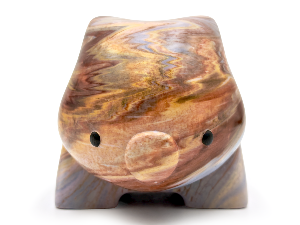 Pete Cromer (Australia) Resin Wombat - Earthtones
