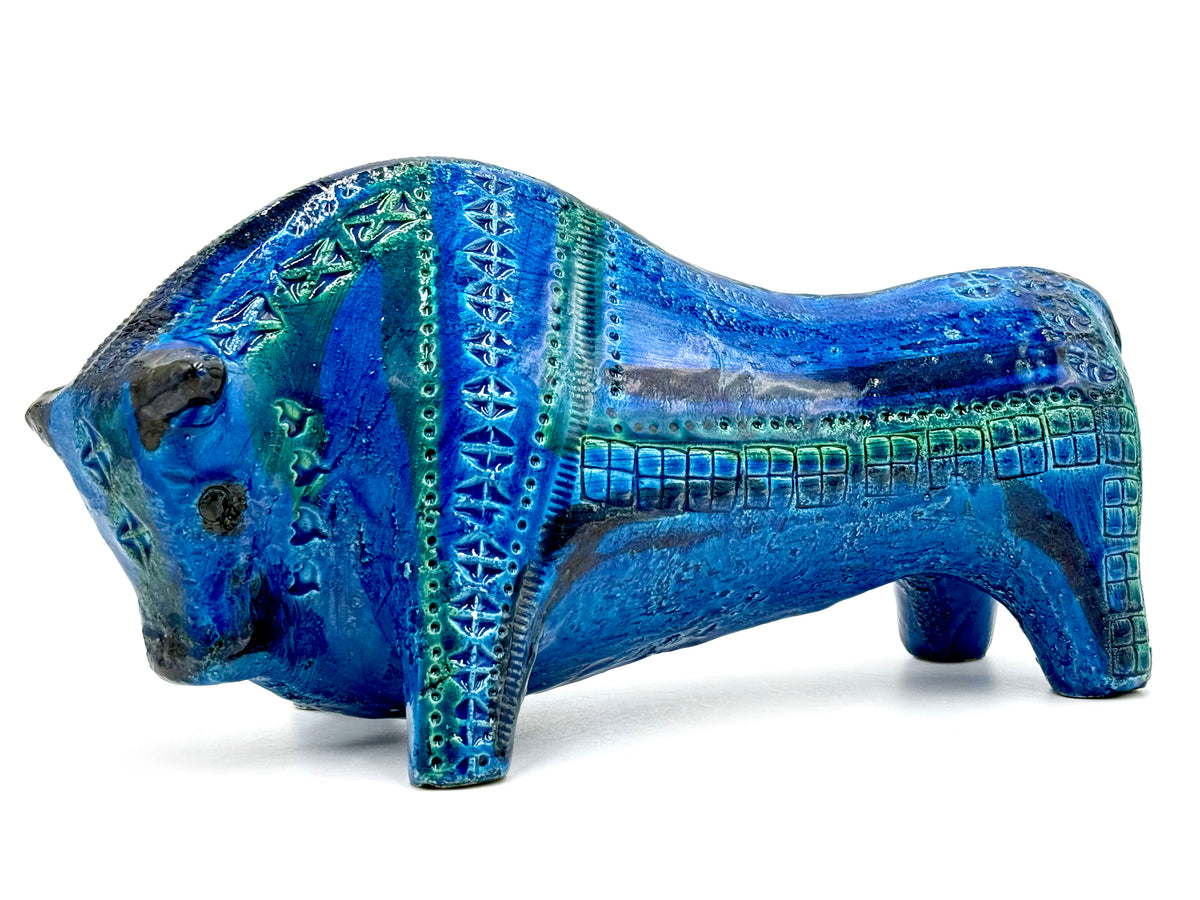 Bitossi (Italy) 'Rimini Blu' 13" Bull