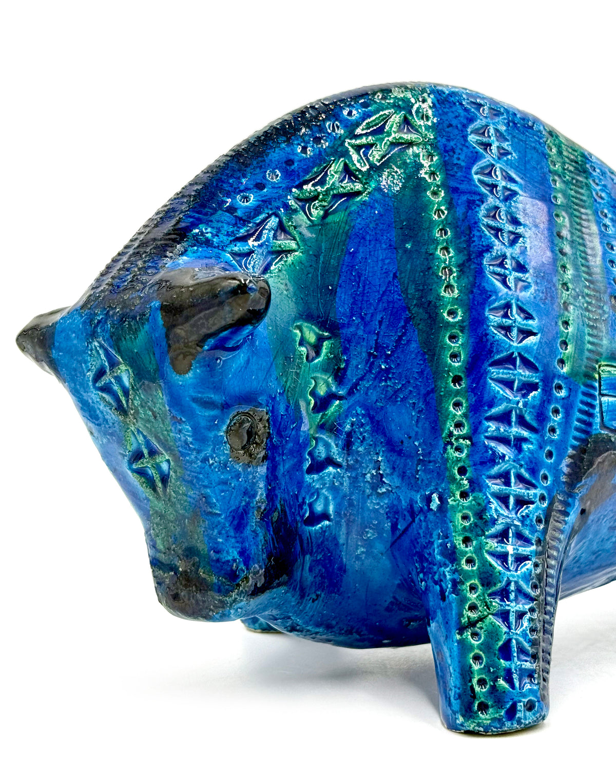 Bitossi (Italy) 'Rimini Blu' 13" Bull