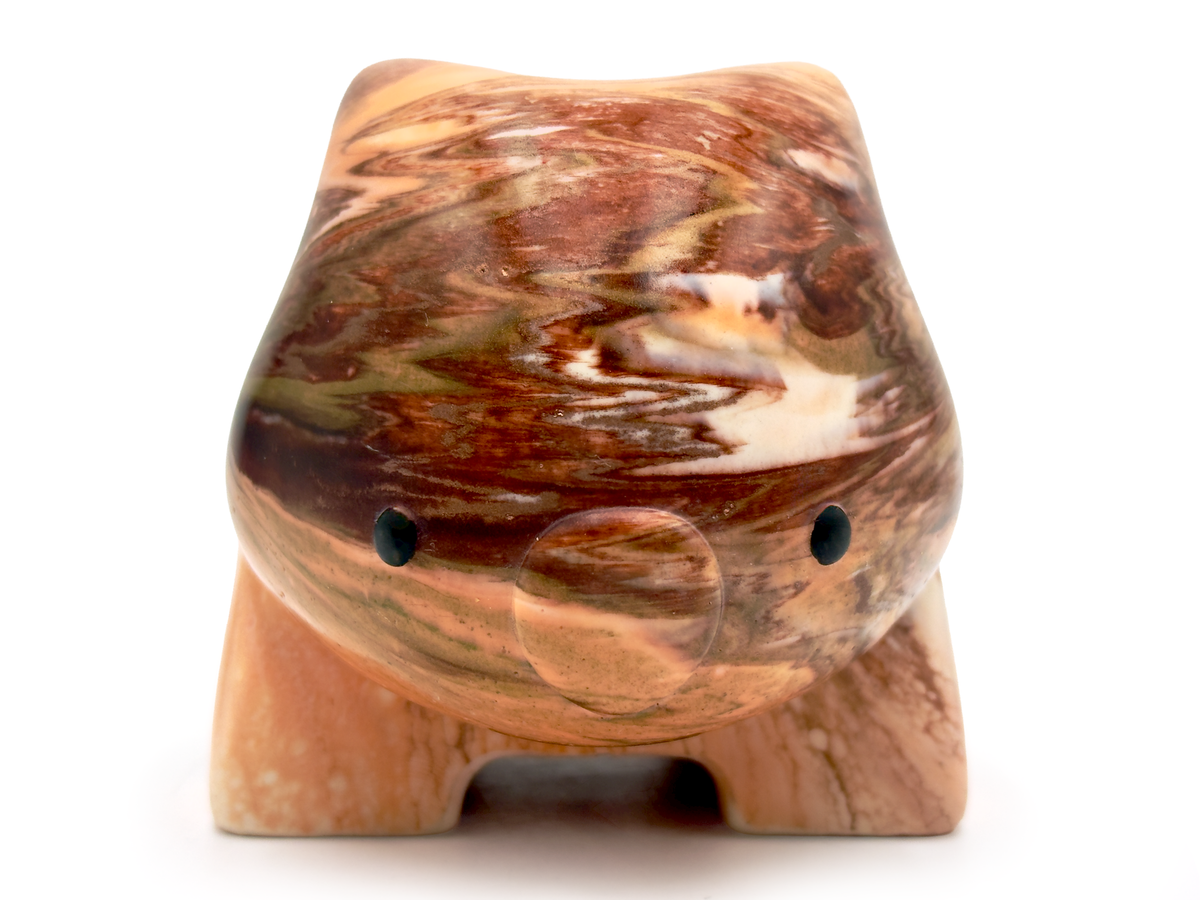 Pete Cromer (Australia) Resin Wombat - Earthtones