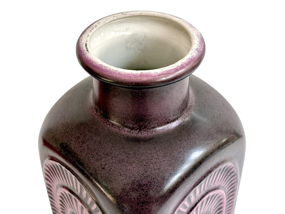 Vase de sol Bay Keramik (Allemagne de l'Ouest), 39,4 cm, couleur mauve