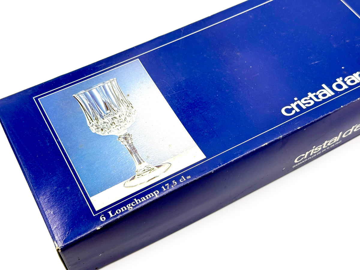 Cristal D'Arques-Durand (France) 'Longchamp' Crystal White Wine Glasses [Set x6] - That Retro Piece
