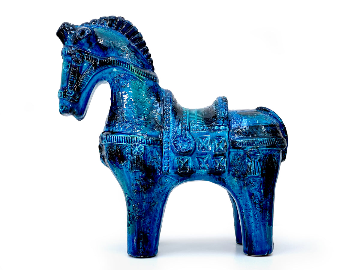 Bitossi (Italy) 'Rimini Blu' 10" Horse