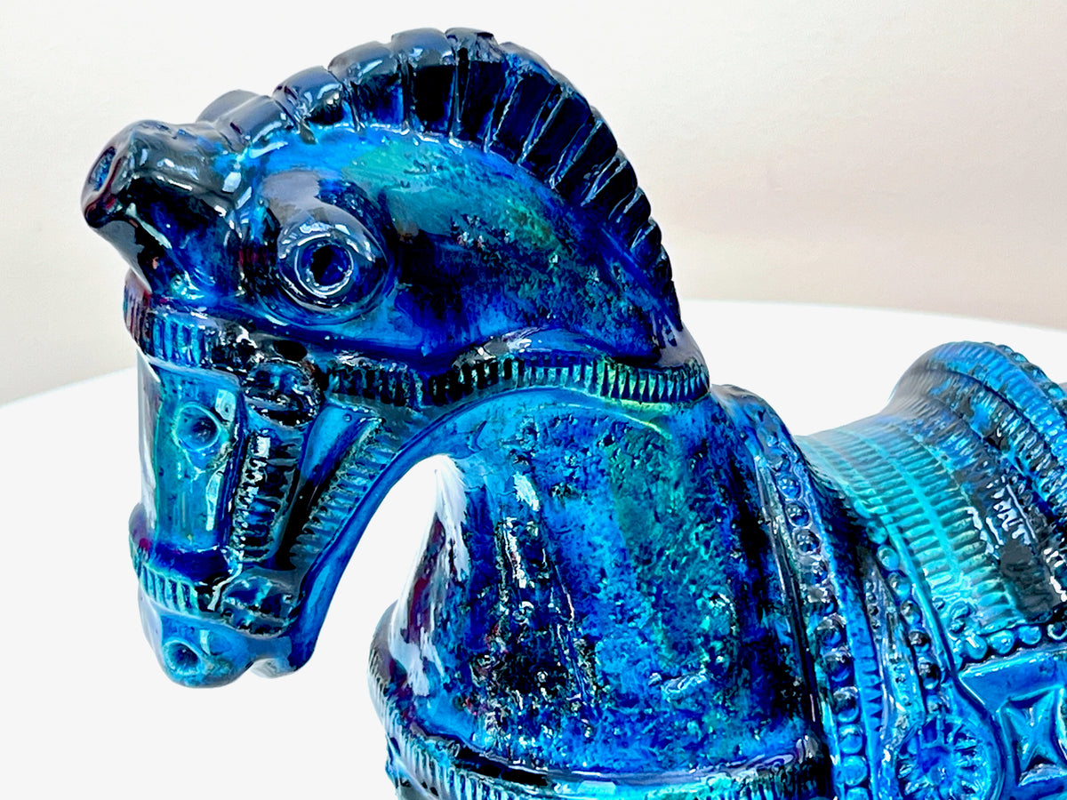 Bitossi (Italy) 'Rimini Blu' 10" Horse