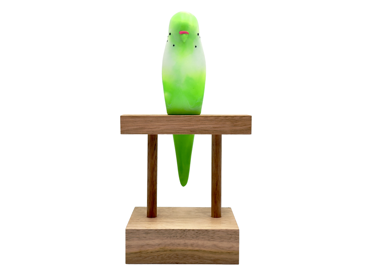 Pete Cromer (Australia) Resin Budgerigar - Green