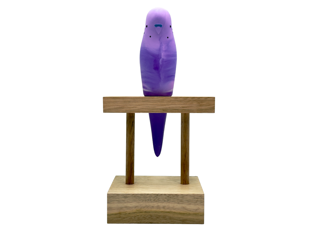 Pete Cromer (Australia) Resin Budgerigar - Purple