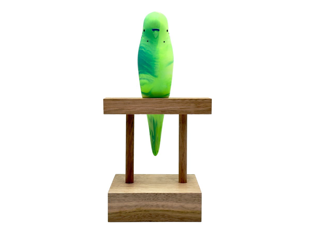 Pete Cromer (Australia) Resin Budgerigar - Green