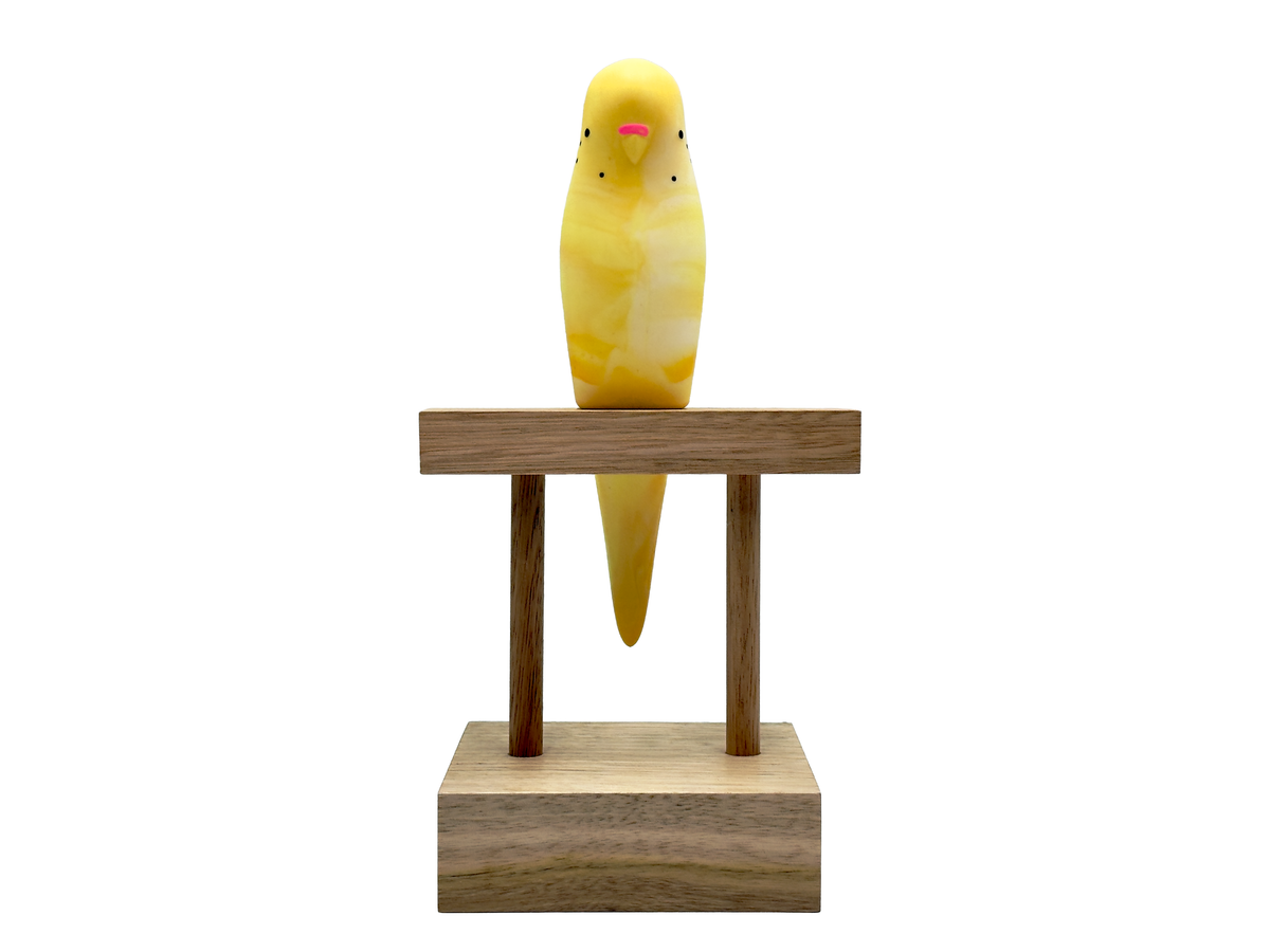 Pete Cromer (Australia) Resin Budgerigar - Yellow