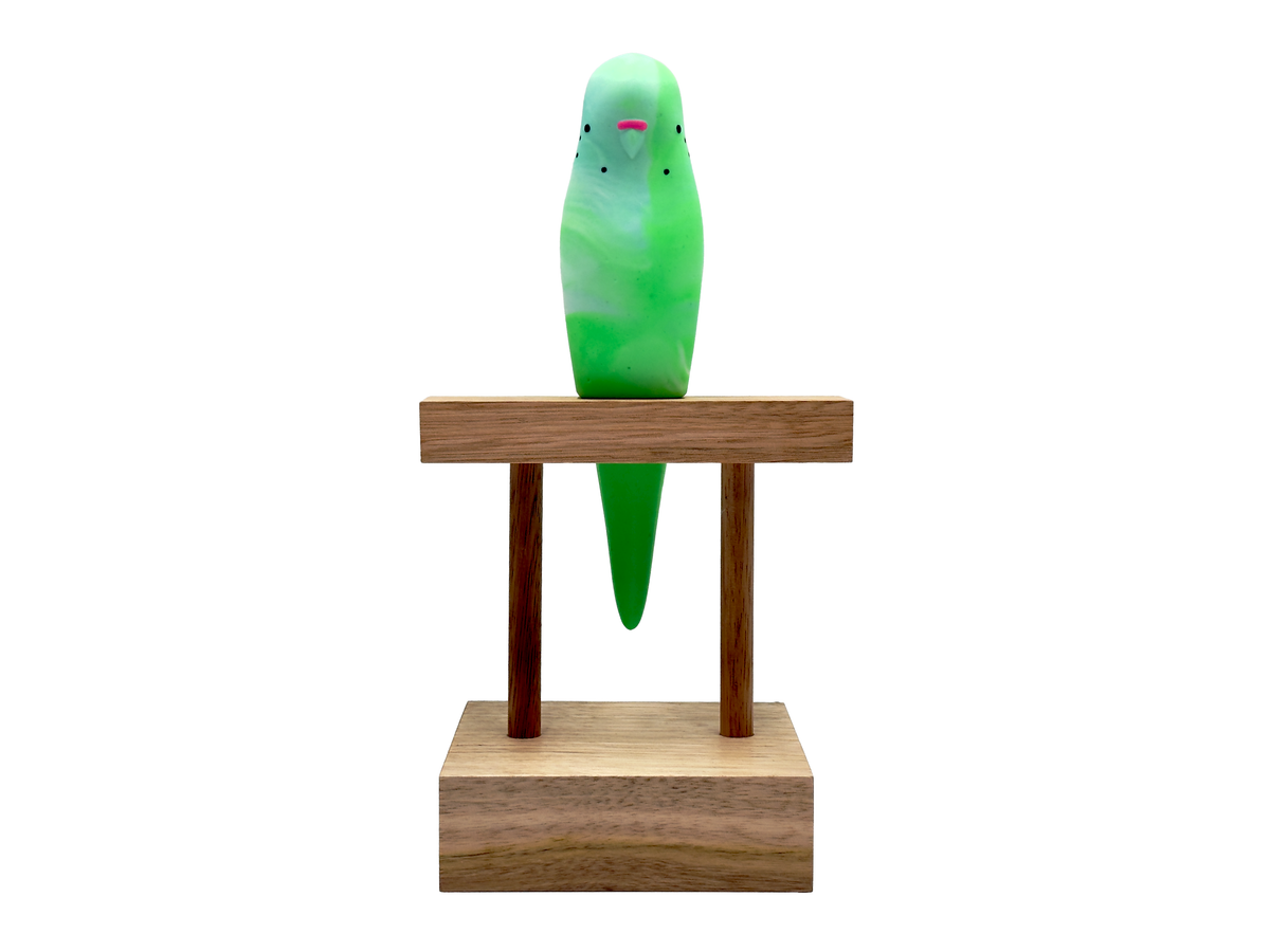Pete Cromer (Australia) Resin Budgerigar - Green