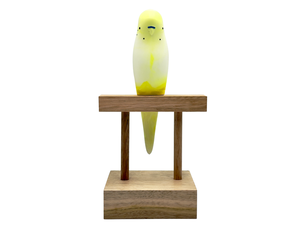 Pete Cromer (Australia) Resin Budgerigar - Yellow