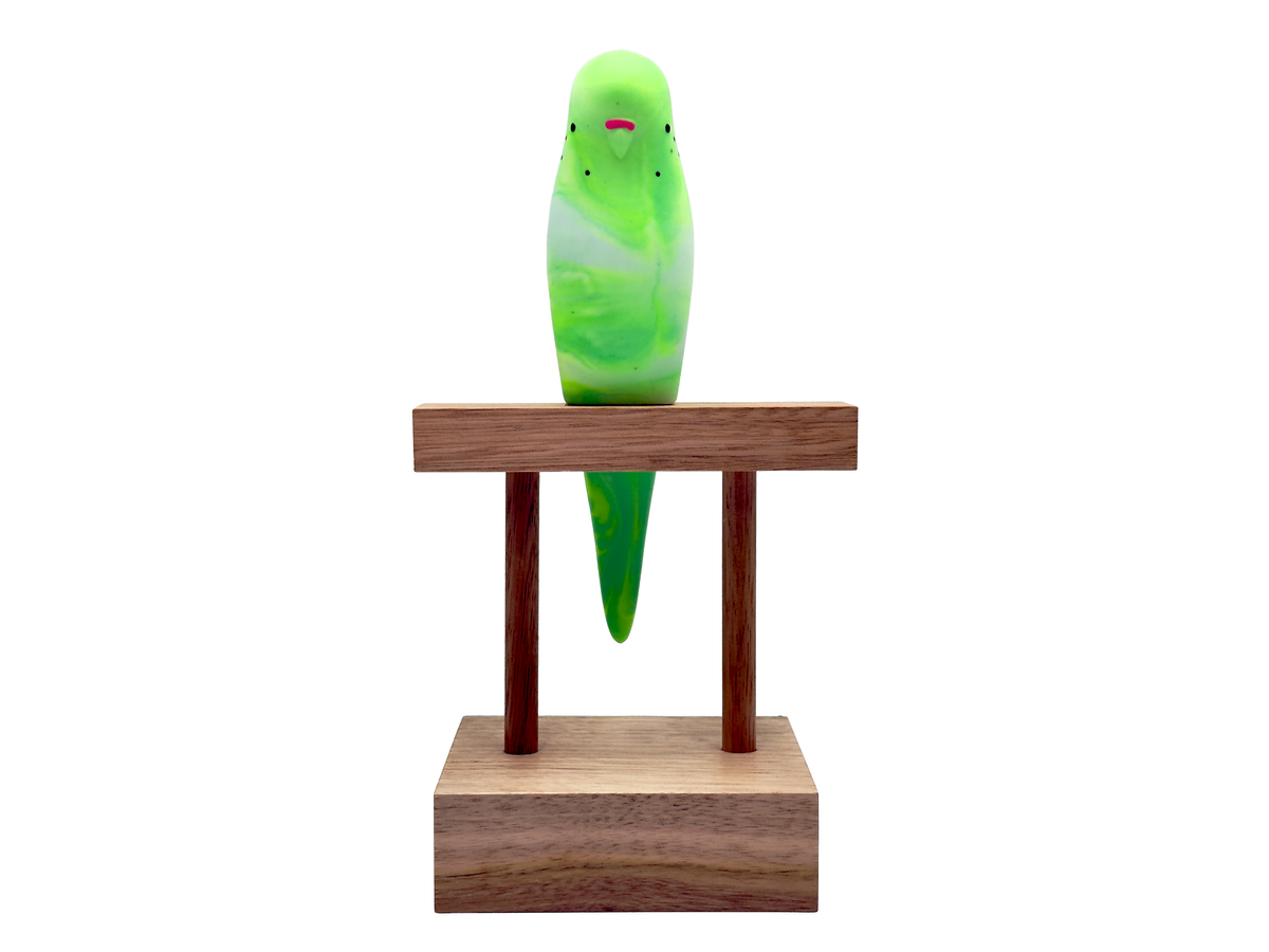 Pete Cromer (Australia) Resin Budgerigar - Green