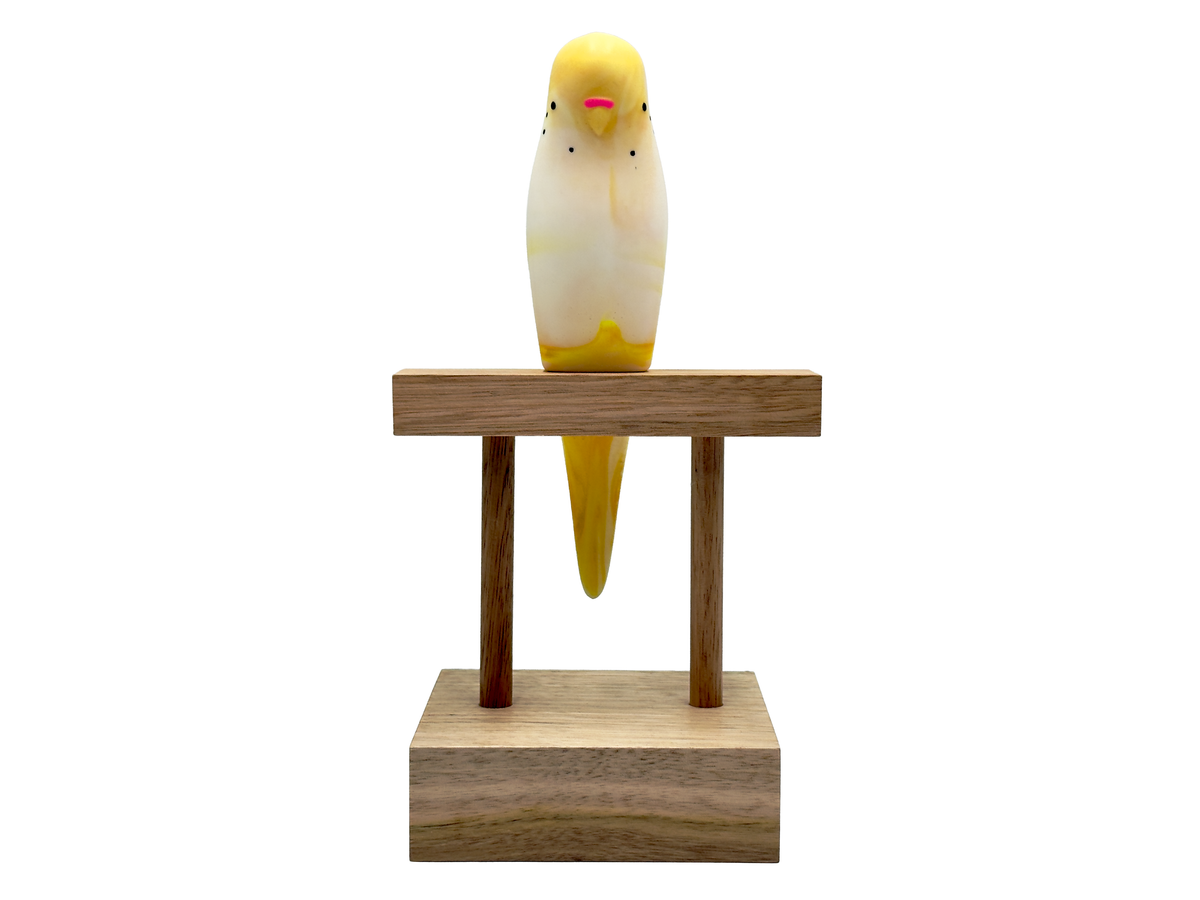 Pete Cromer (Australia) Resin Budgerigar - Yellow