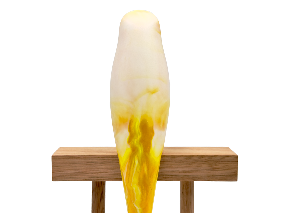 Pete Cromer (Australia) Resin Budgerigar - Yellow