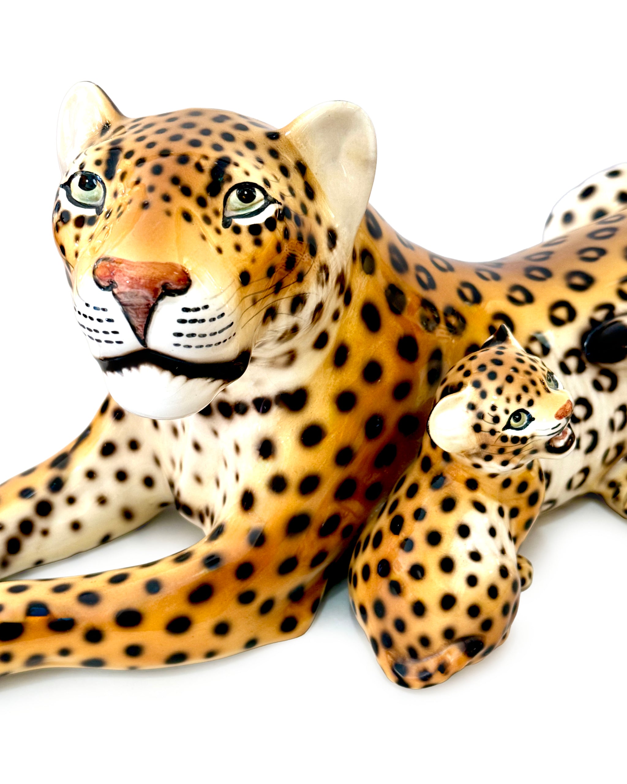 Ceramiche Ronzan イタリア タイガー 置物 Italian ceramic tiger cub by Lenci or Ronzan, 'Italy,' rare