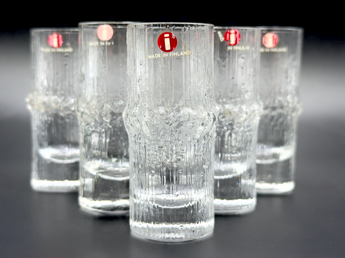 Vasos de chupito 'Niva' de Iittala (Finlandia) [Juego de 4] Embalaje vintage original