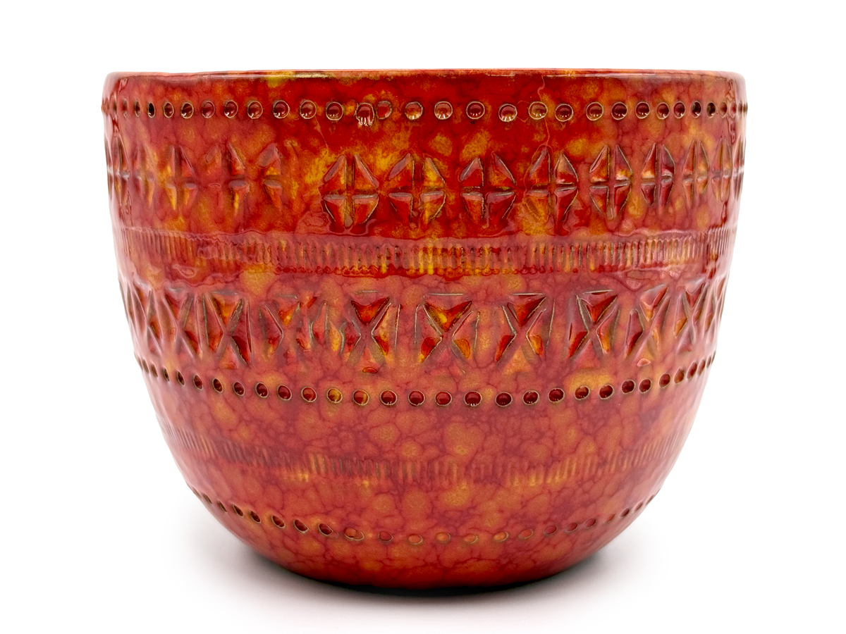 Bitossi (Italy) 6" Planter, in Red