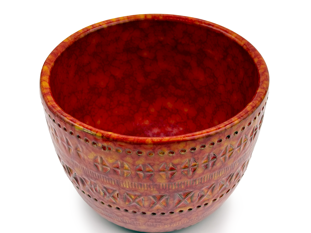 Bitossi (Italy) 6" Planter, in Red