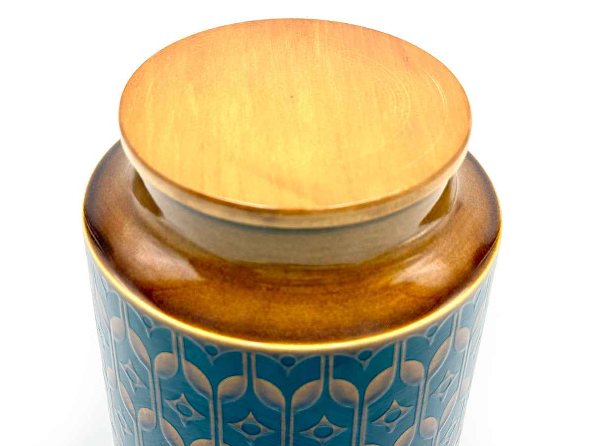 Hornsea Pottery (Angleterre) « Heirloom » en marron d'automne, grande boîte – Farine