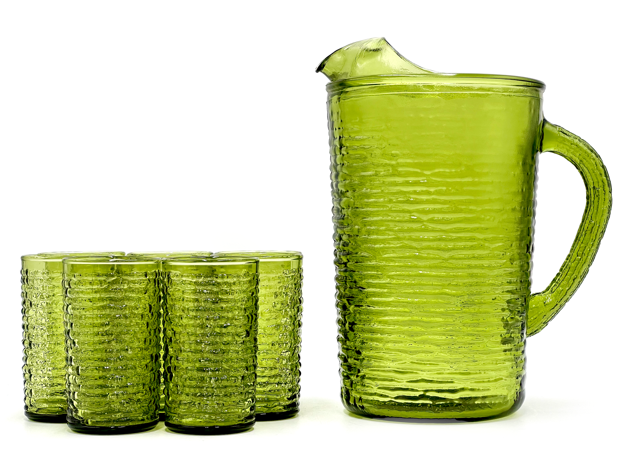 Anchor Hocking (USA) 'Soreno' in Avocado Green, Pitcher and