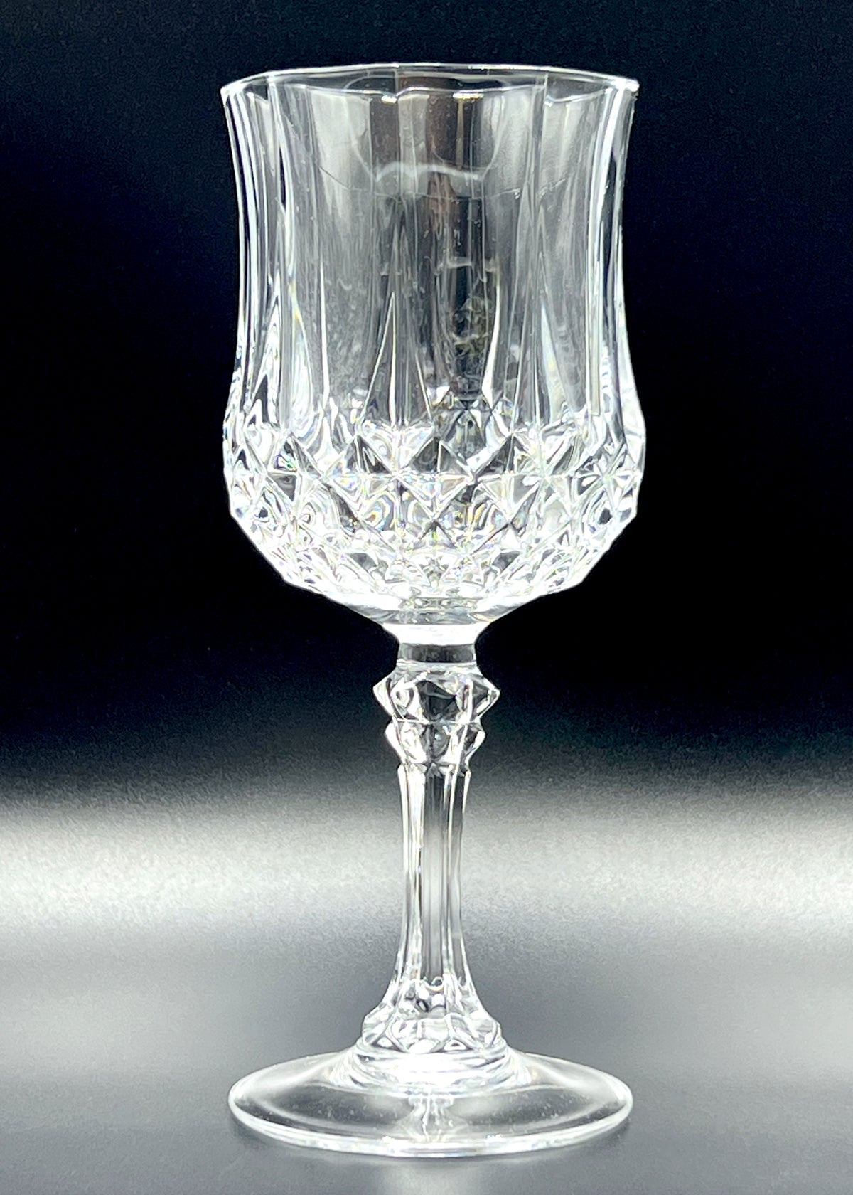 Cristal D'Arques-Durand (France) 'Longchamp' Crystal Red Wine Glasses / Water Goblets [Set x6] - That Retro Piece