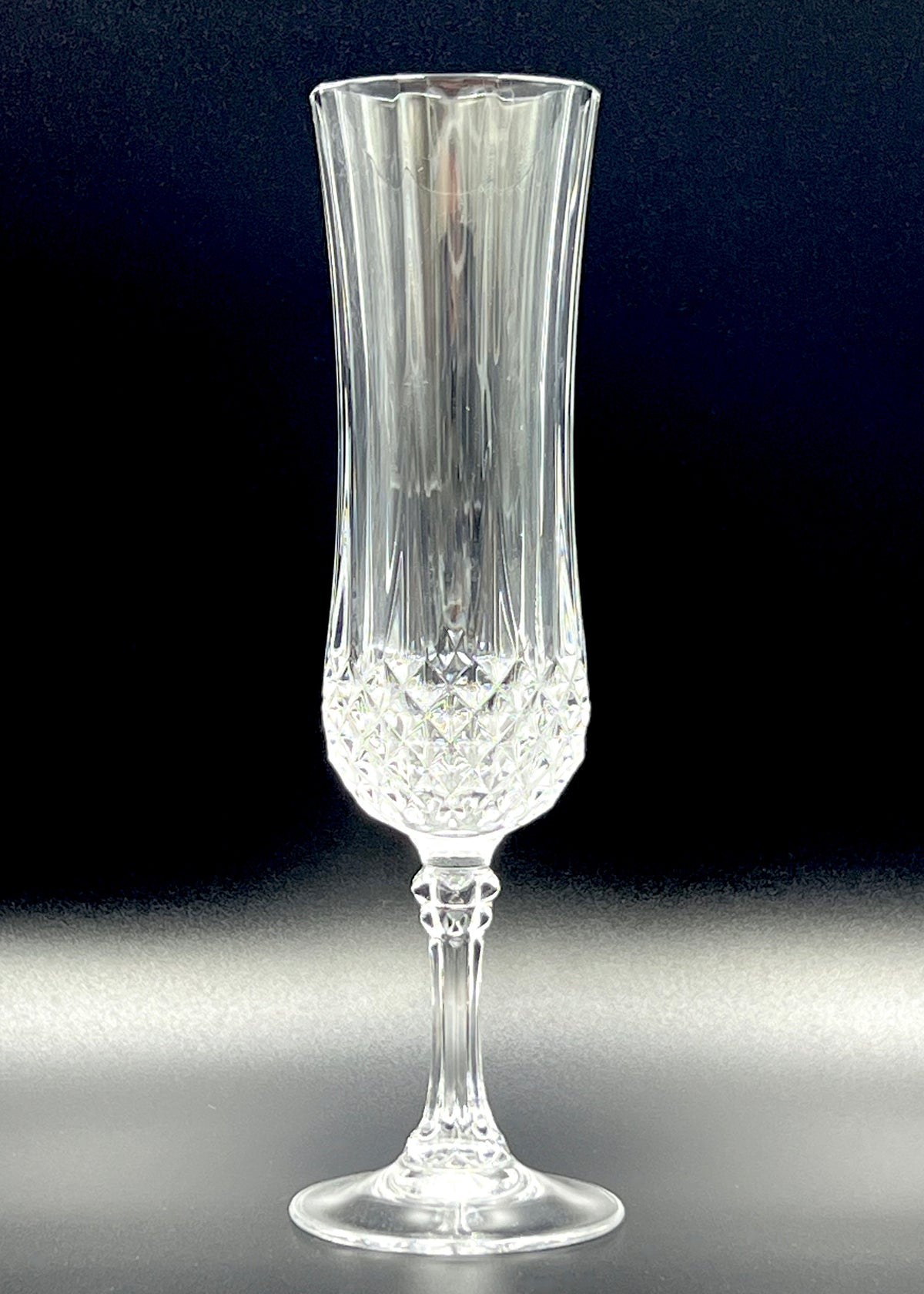 Cristal D'Arques-Durand (France) 'Longchamp' Crystal Champagne Flute Glasses [Set x6] - That Retro Piece