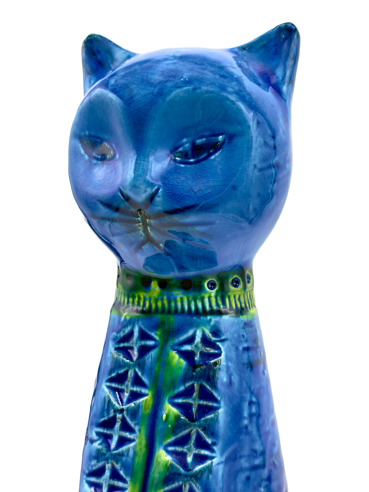Bitossi (Italy) 'Rimini Blu' 13" Tall Cat