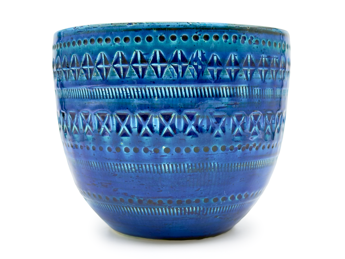 Bitossi (Italy) 'Rimini Blu' 7" Planter
