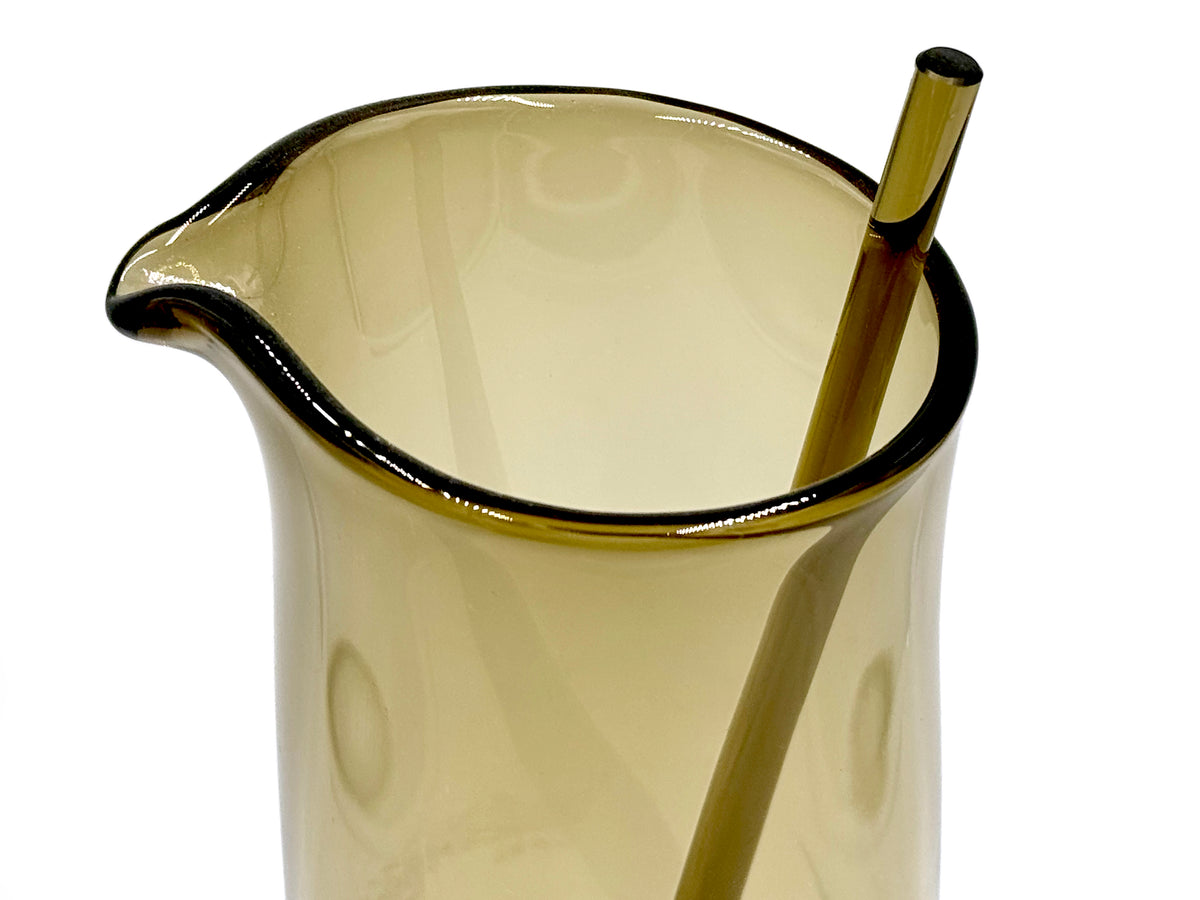 Astracolor (Poland) Cocktail 11" Carafe with Stirrer, in Smoke Grey
