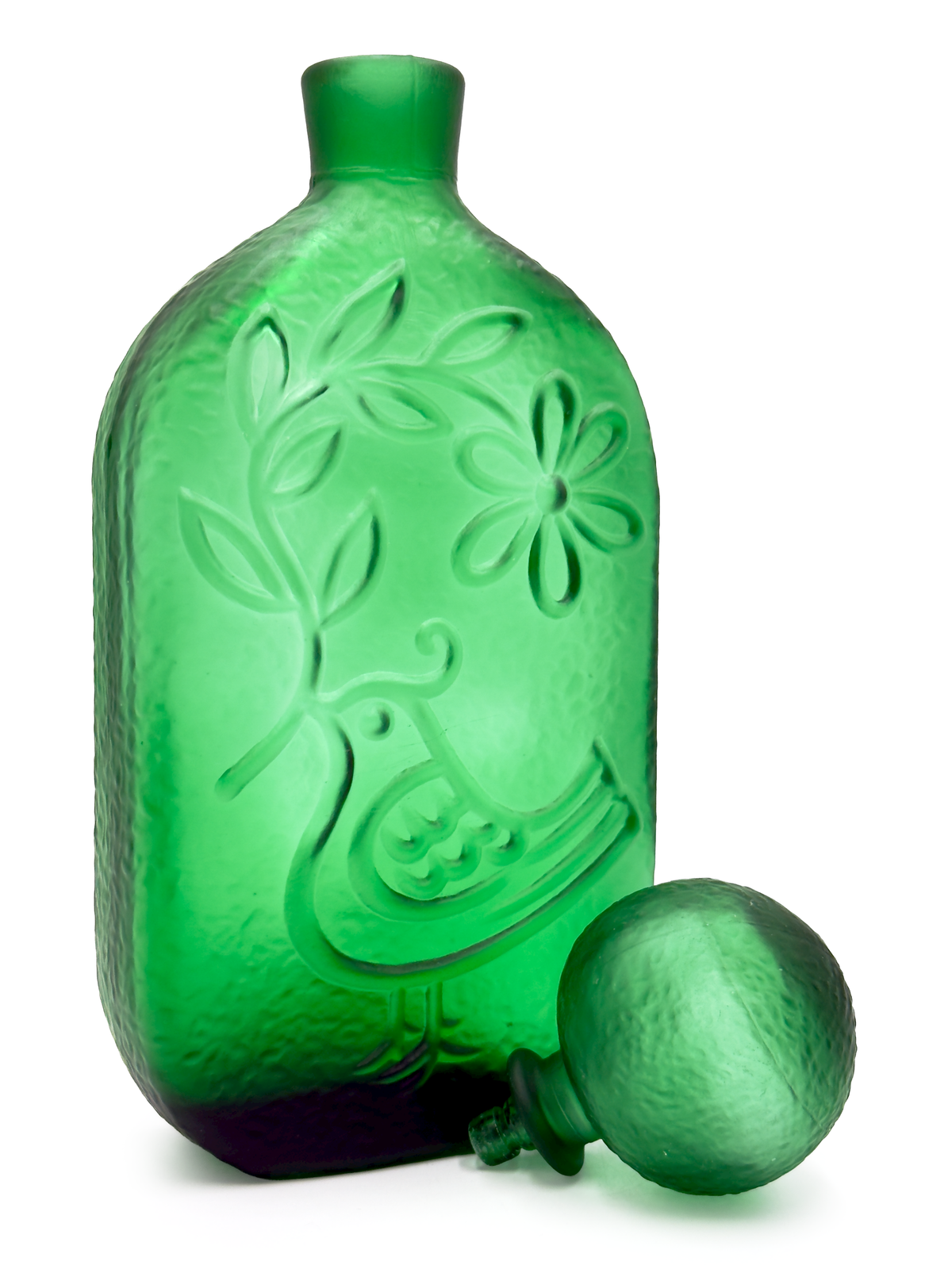 Decantador/botella Empoli 'Dove' de 35,5 cm, color verde oliva | Fabricado en Italia 