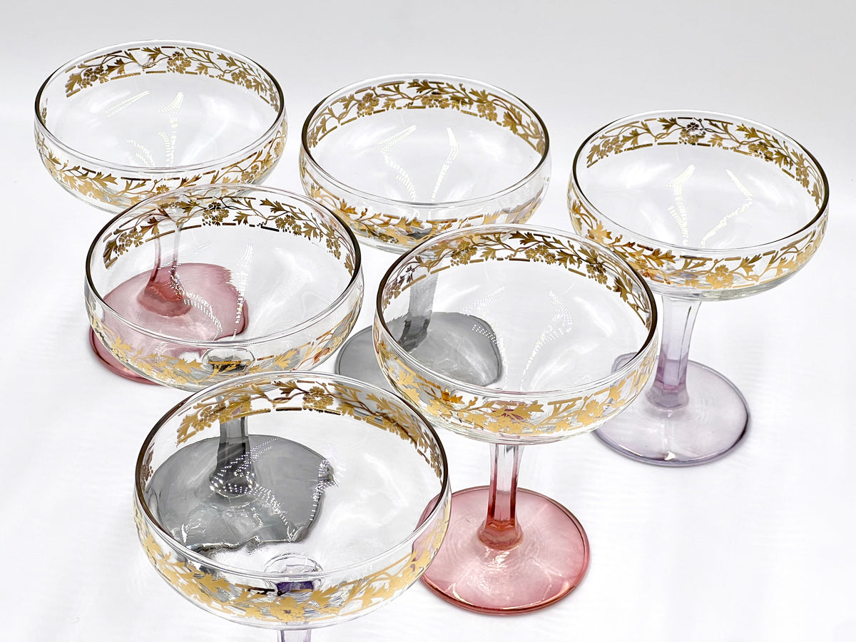 Copas de champán Crown Crystal Glass (Australia) [Juego de 6]