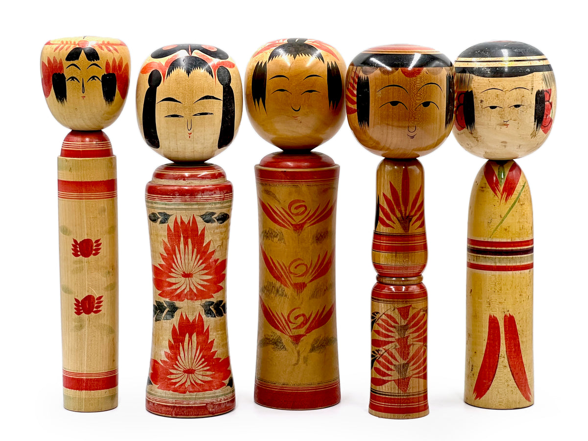 Kokeshi japonaise vintage de style traditionnel - Grande taille [Vendu séparément]