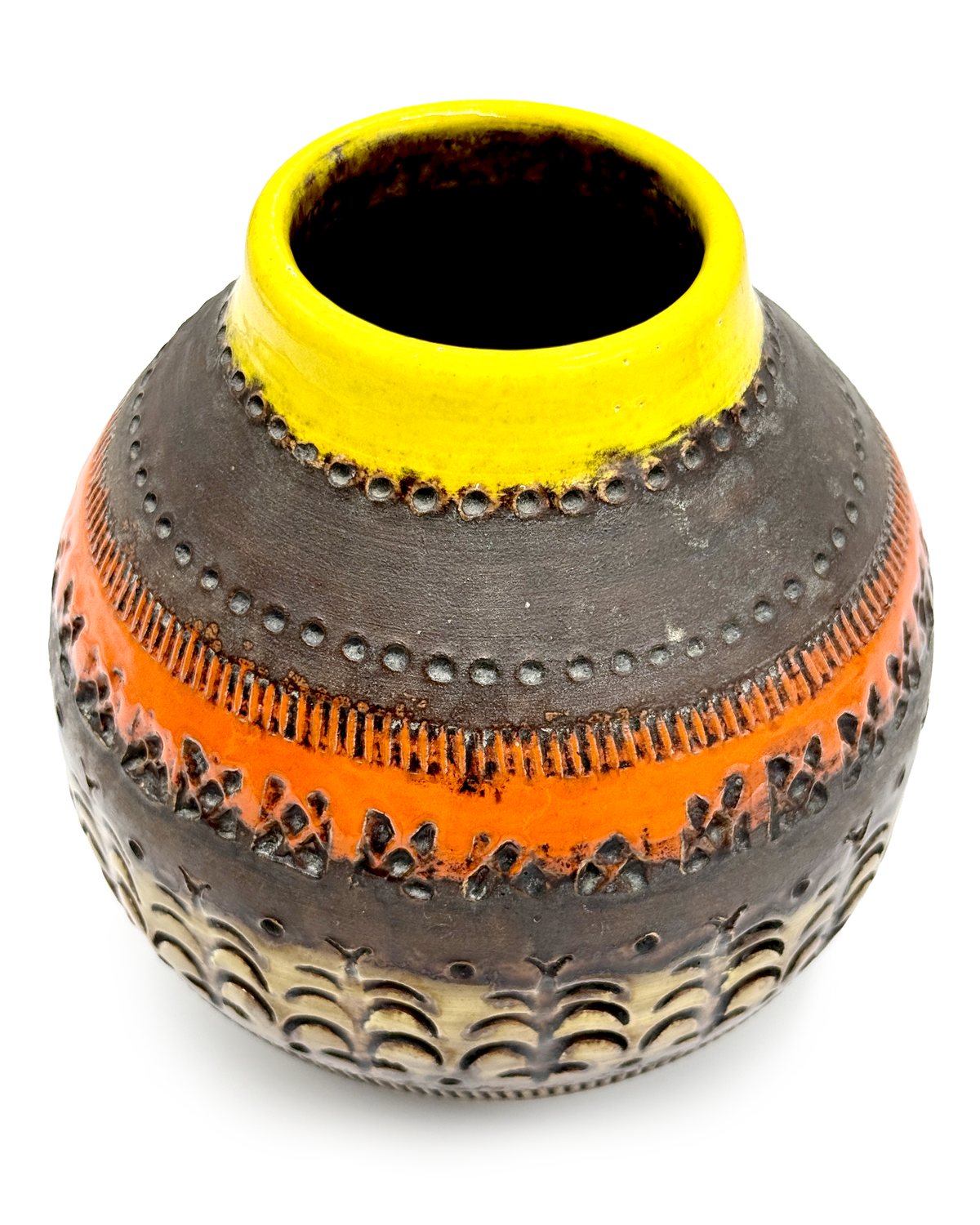 Bitossi (Italy) 'Genovese' in Orange/Yellow, 6" Vase