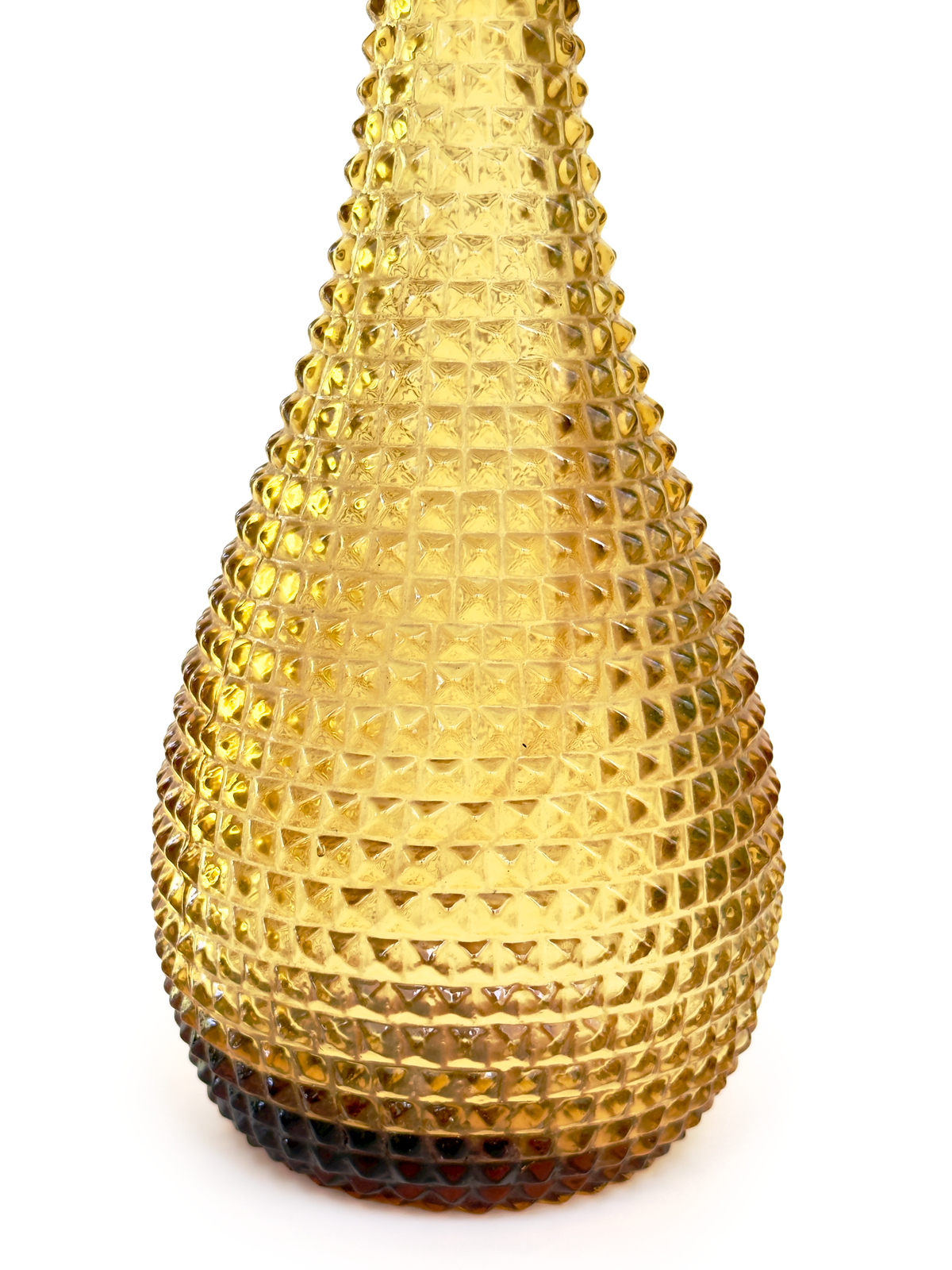 Decantador/botella Empoli 'Diamond' de 56 cm, color oro miel | Fabricado en Italia