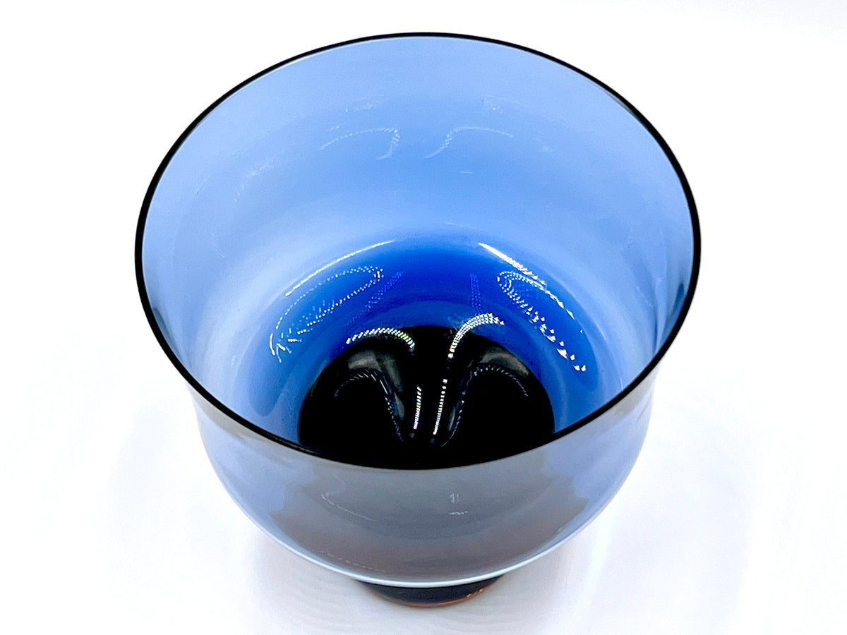 Åseda (Sweden) 4.5" Vase, in Blue/Orange | Model B9/602 | Designed by Bo Borgström