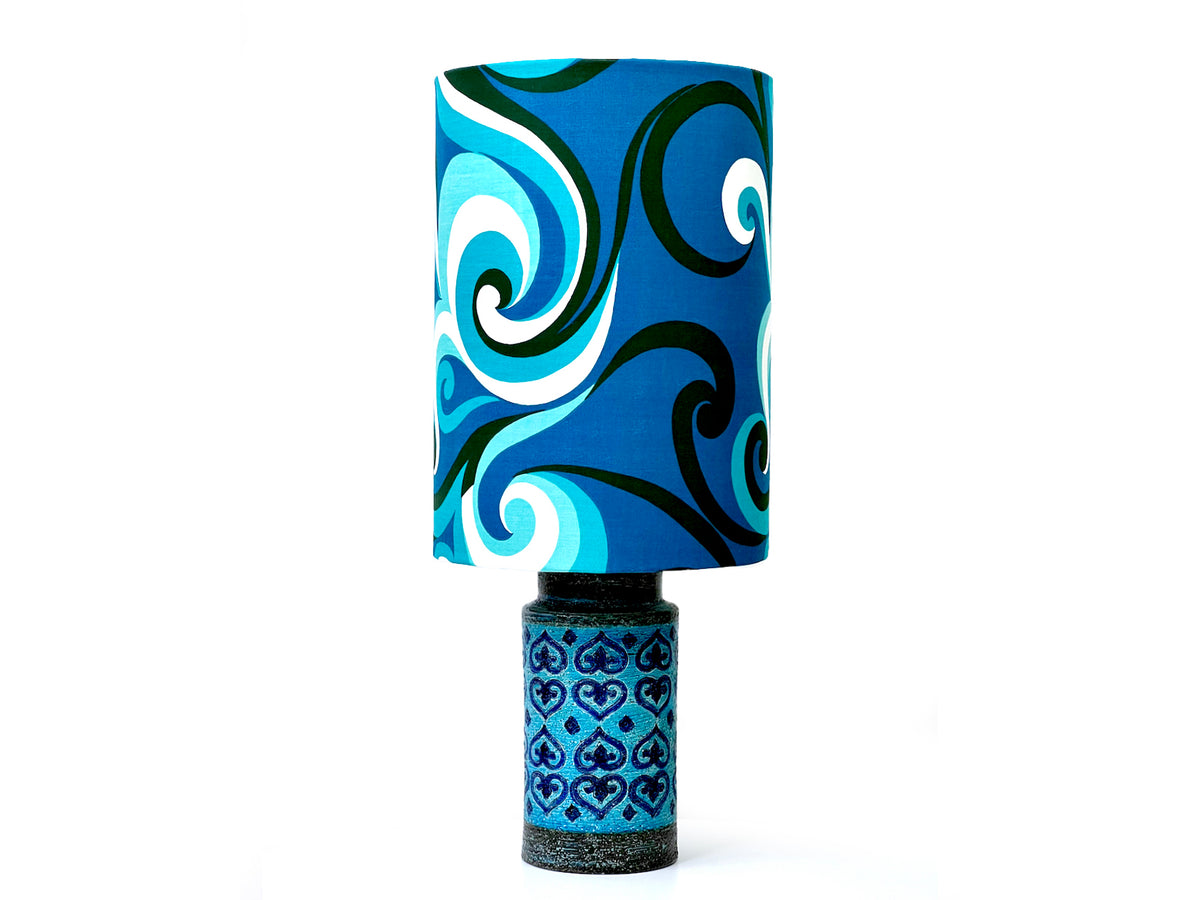 Bitossi (Italy) 'Moresco' 23.5" Table Lamp, with Hand-Made Lampshade (Vintage Fabric)