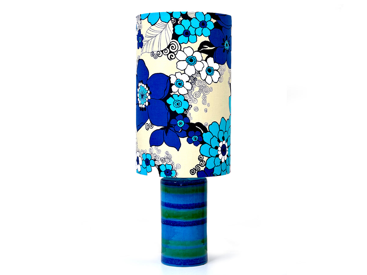 Baldelli (Italy) Table Lamp, with Hand-Made Lampshade (Vintage Fabric)