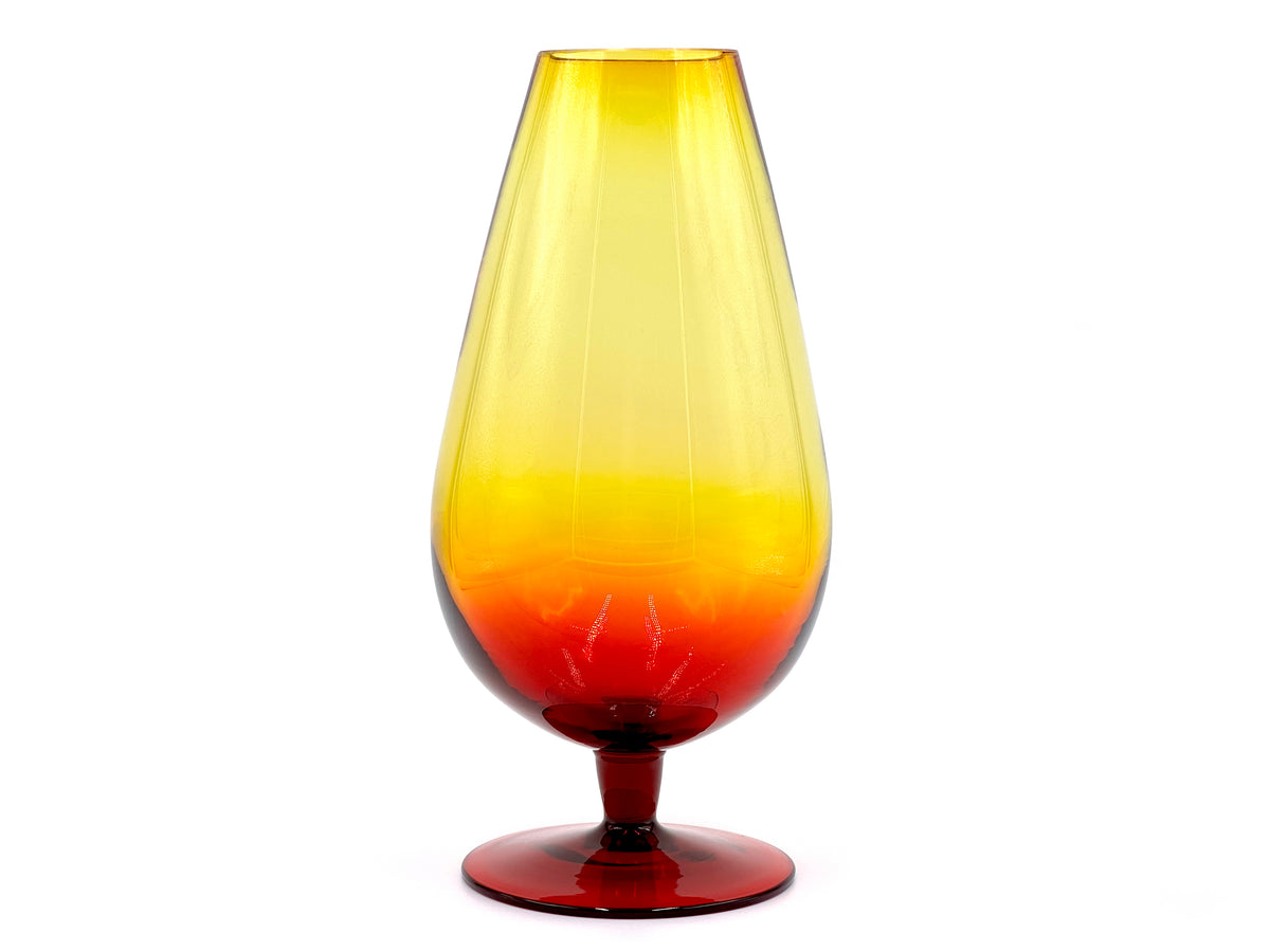 Verre à cognac Blenko Glass Co (USA) 9 pouces, couleur mandarine