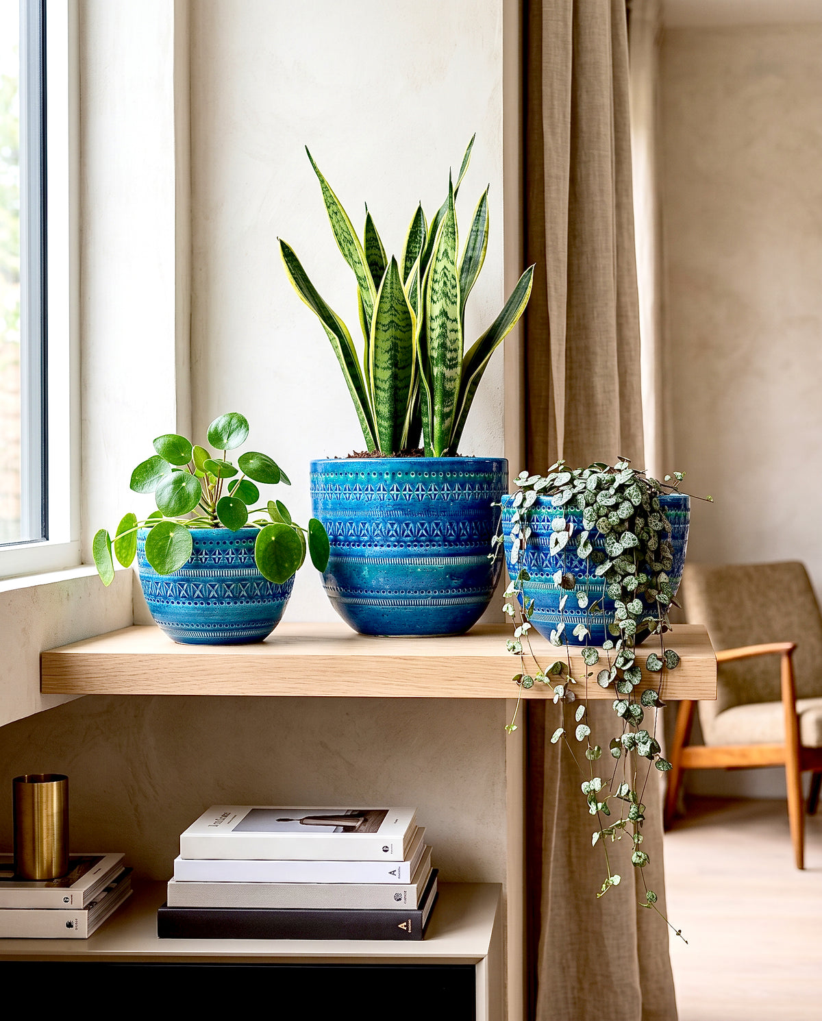 Bitossi (Italy) 'Rimini Blu' 6" Planter
