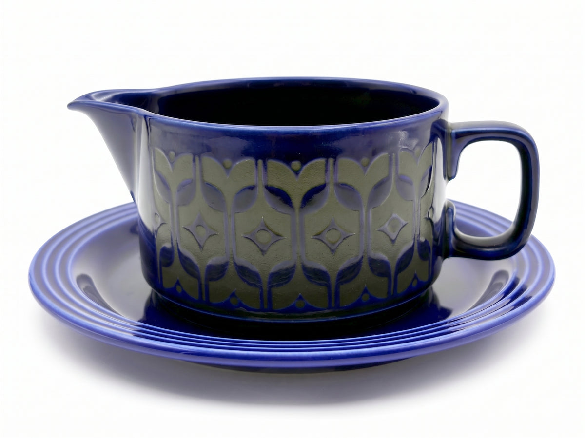 Hornsea Pottery (Angleterre) « Héritage » couleur Brun Automne, saucière et soucoupe 
