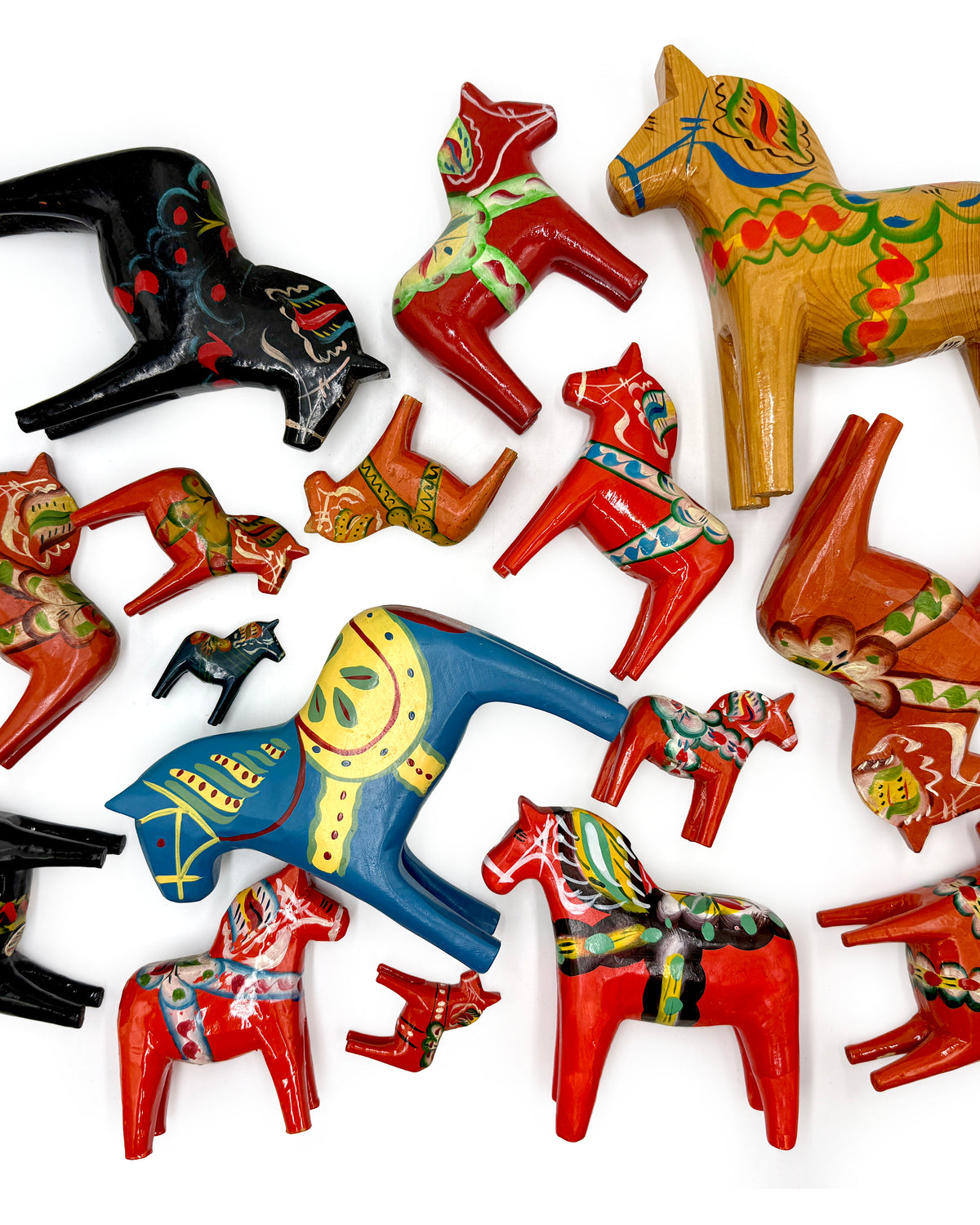 Caballos Dala de madera - Grandes, 16,5 cm (6,5") | Fabricados en Suecia [Se venden por separado]