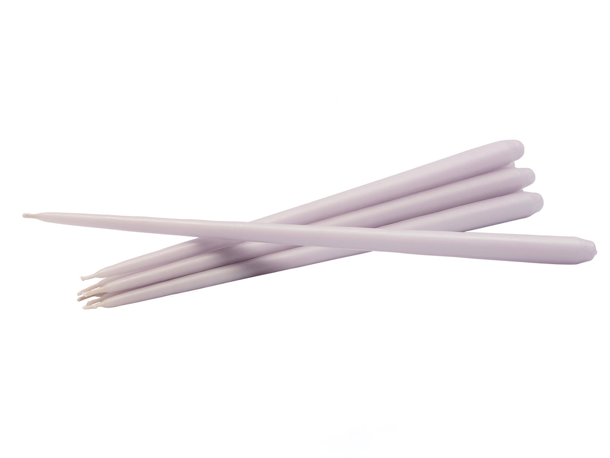 Bougies coniques STOFF Nagel (Danemark), couleur lavande claire [Lot de 6]
