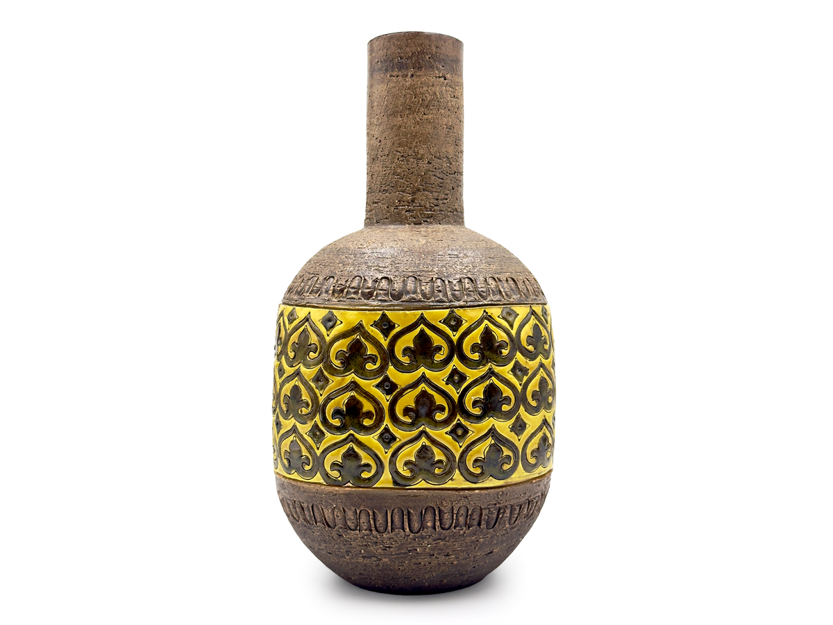 Bitossi (Italy) 'Moresco' in Yellow, 13.5" Vase *RARE FIND*